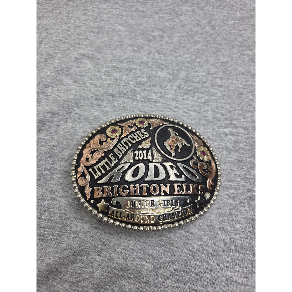 Vintage Brighton Elks Little Britches Rodeo Belt Buckle
